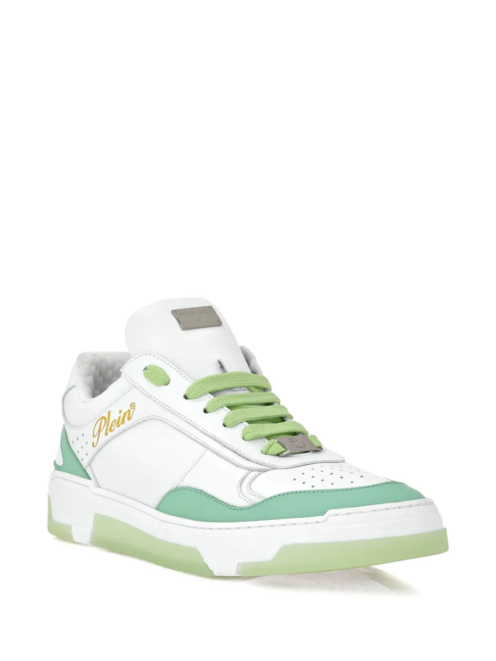 Philipp Plein leather lace-up sneakers White