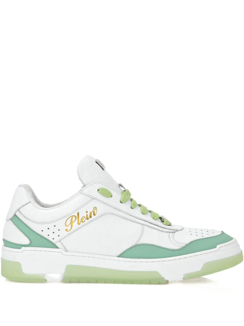 Philipp Plein leather lace-up sneakers White