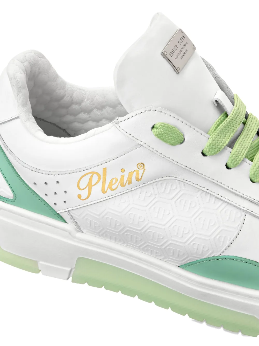 Philipp Plein leather lace-up sneakers White