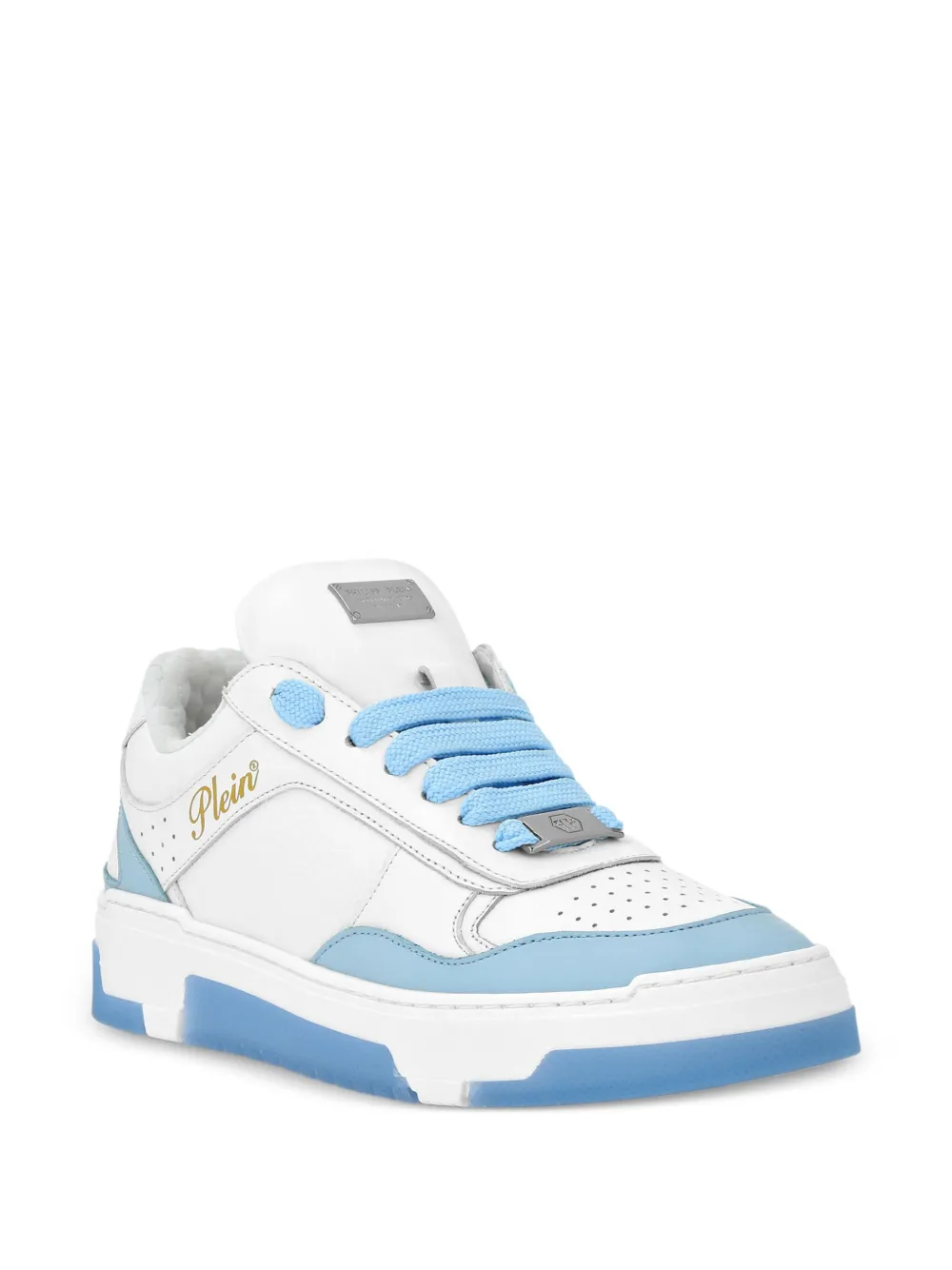 Philipp Plein Sneakers met leren vlakken Wit