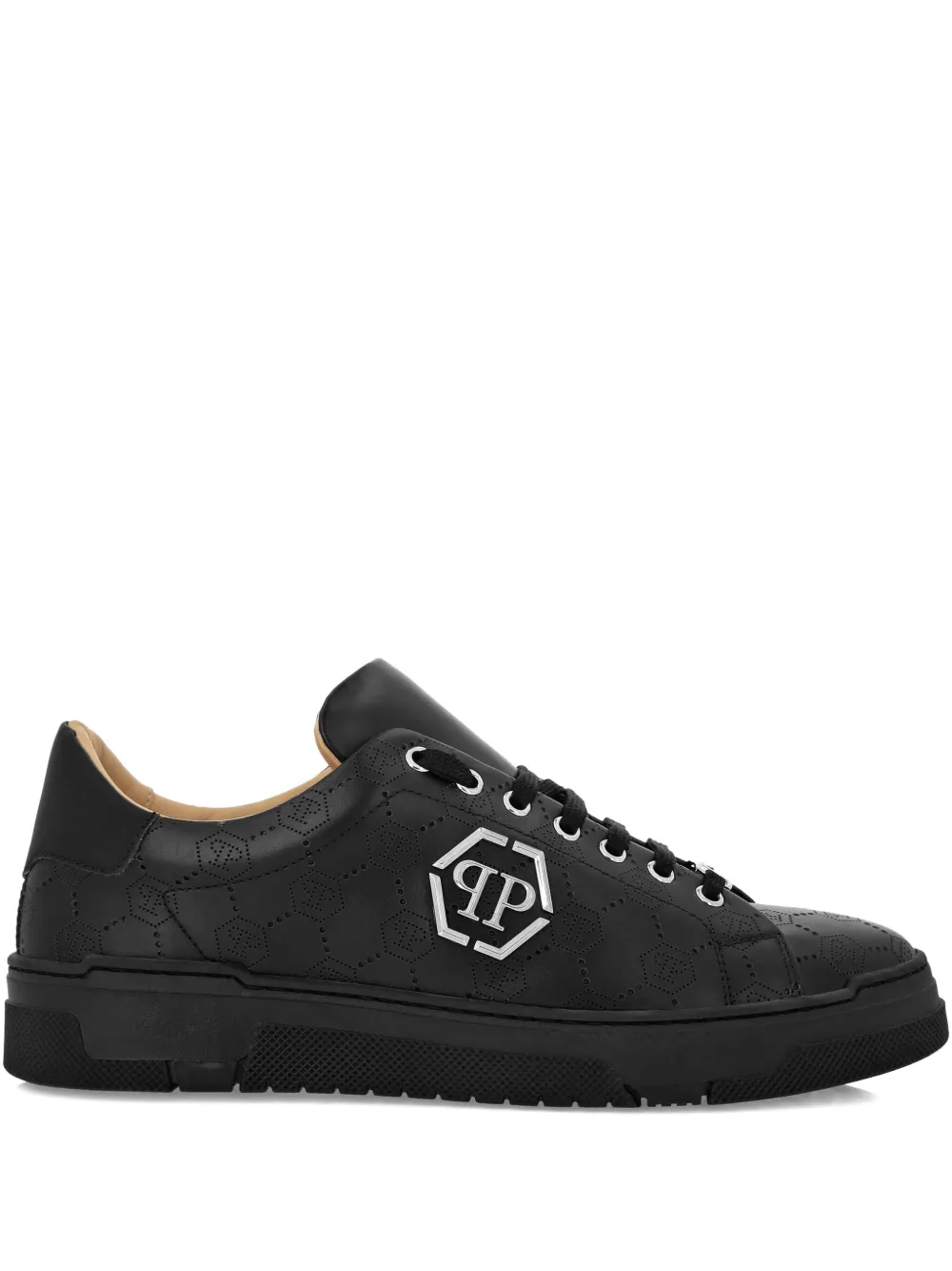 Philipp Plein monogram-plaque sneakers Black