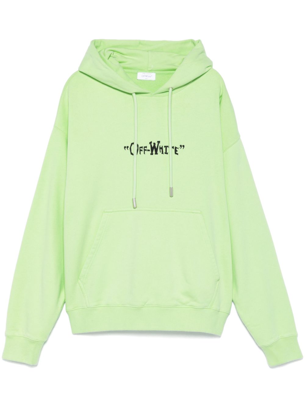 Off-White logo-print hoodie - Green