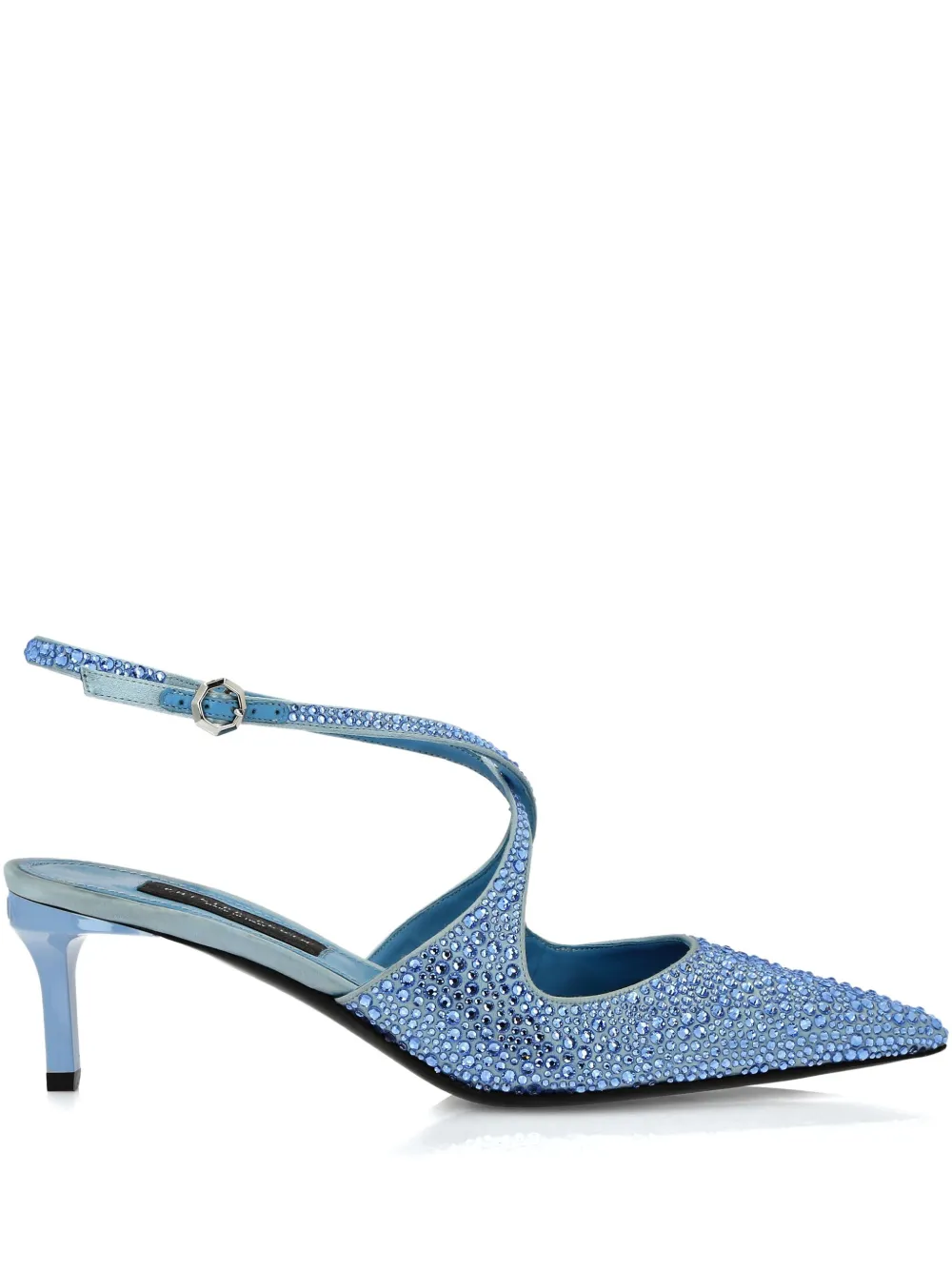 Philipp Plein 55mm Slingback Strass pumps Blue