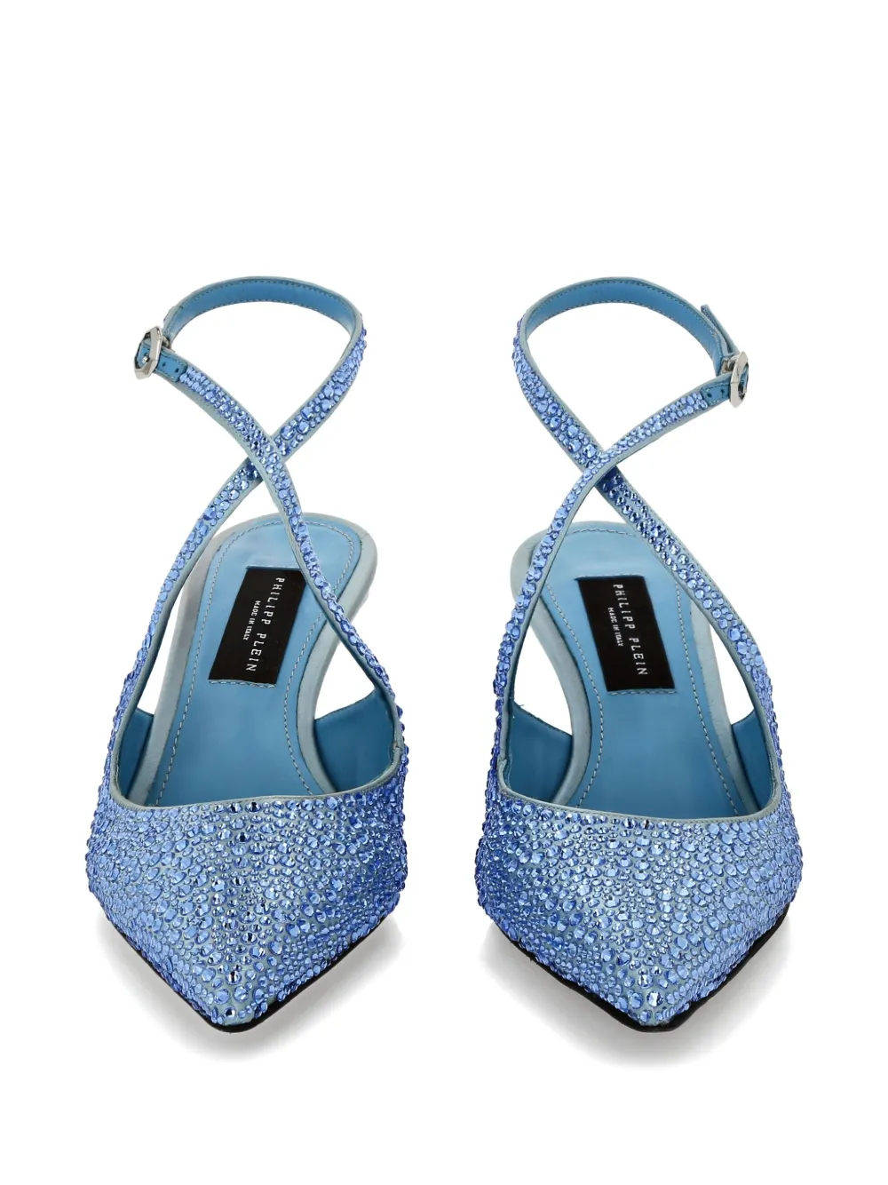 Philipp Plein 55mm Slingback Strass pumps Blue