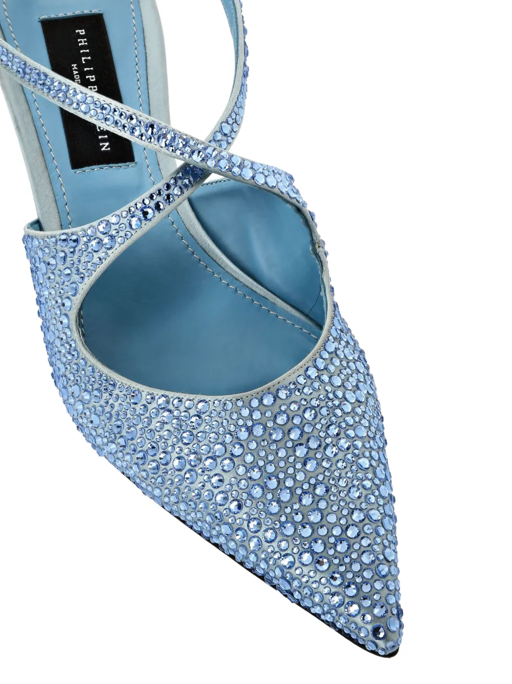 Philipp Plein 55mm Slingback Strass pumps Blue