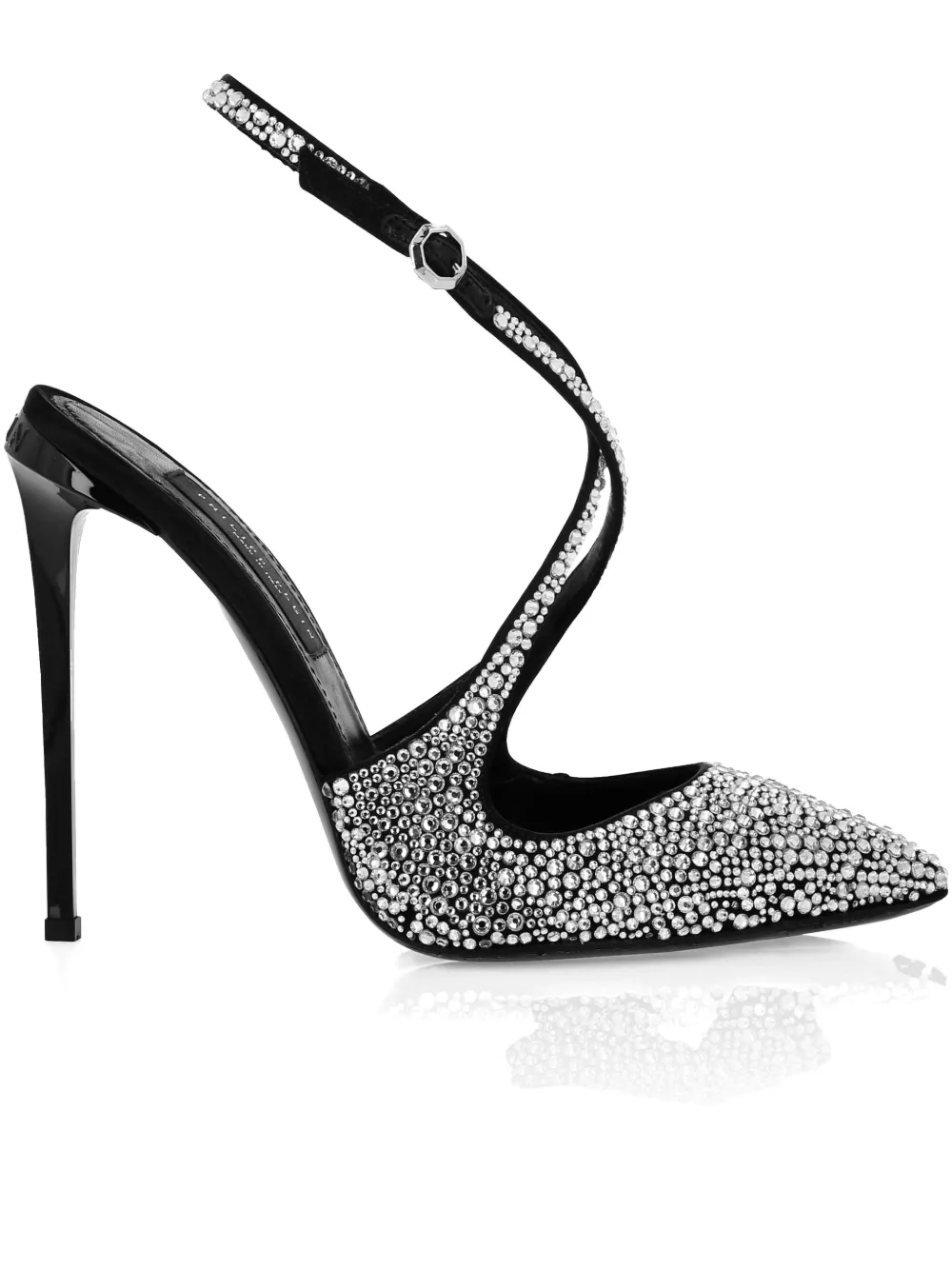 Philipp Plein 120mm crystal-embellished pumps Black