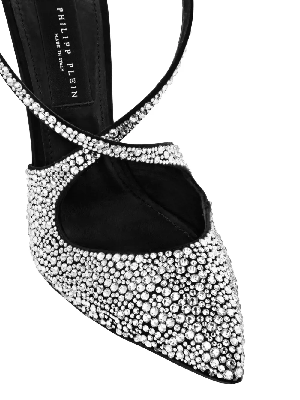 Philipp Plein 120mm crystal-embellished pumps Black