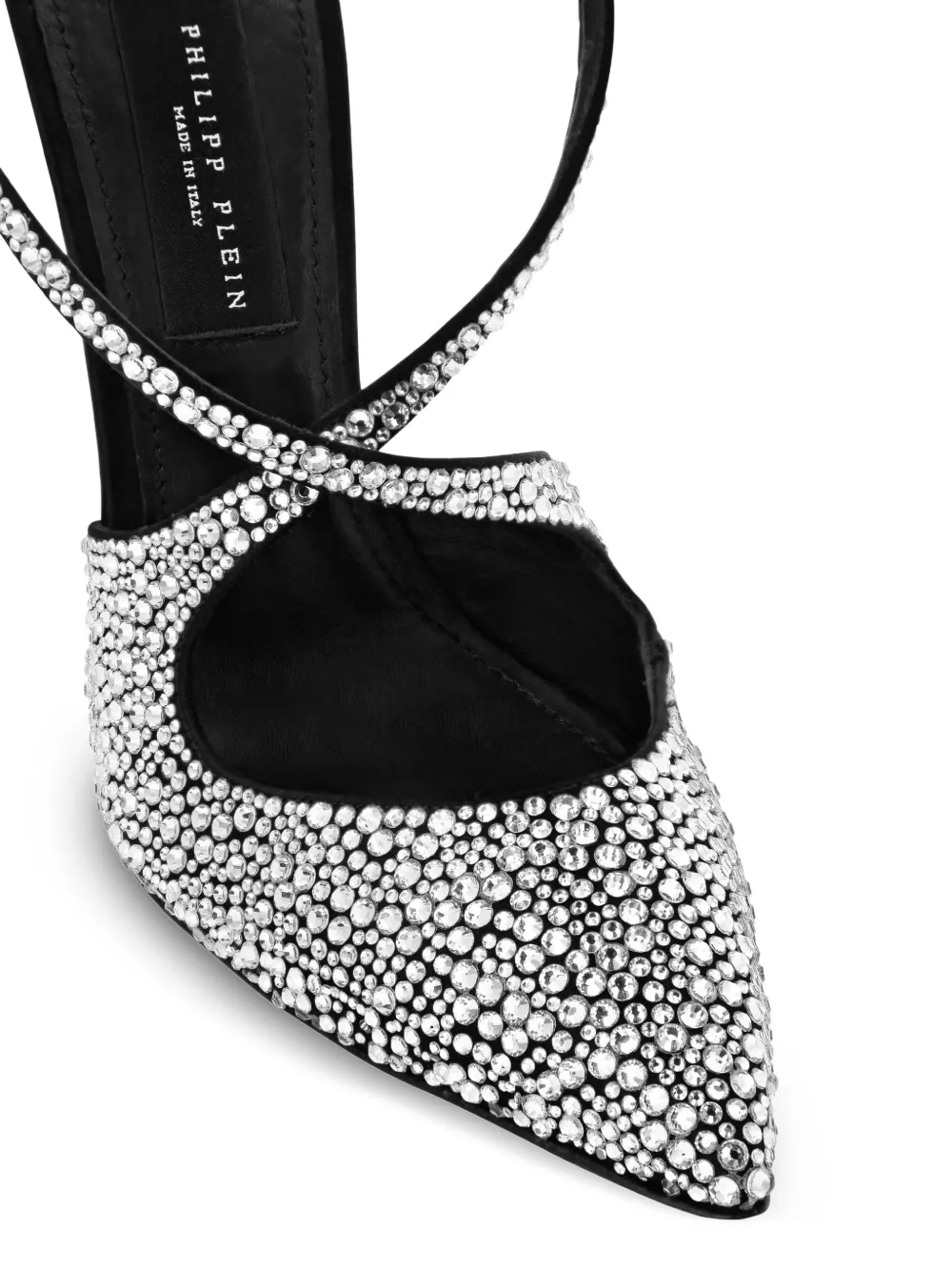 Philipp Plein 120mm crystal-embellished pumps Black