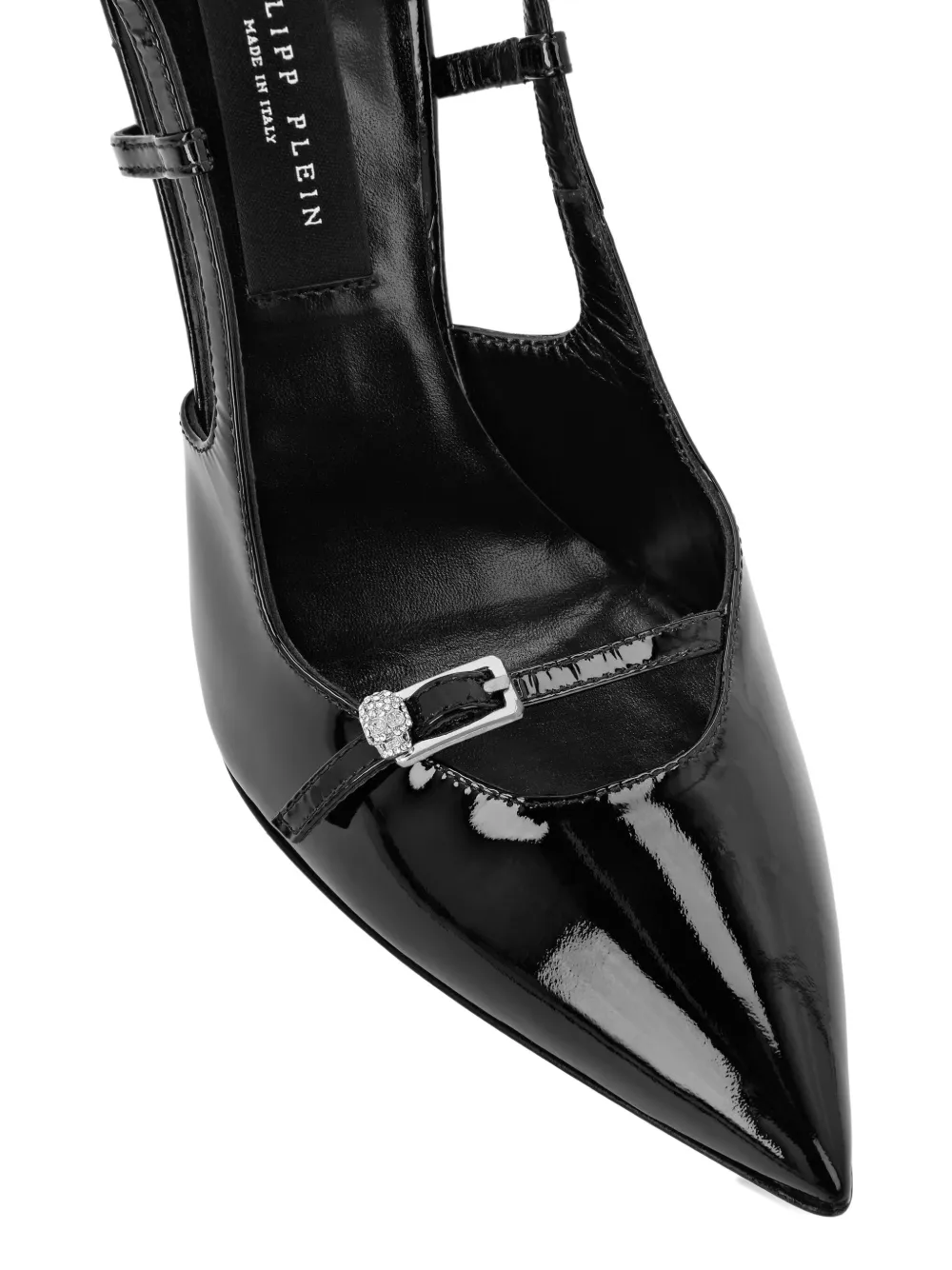 Philipp Plein Slingback pumps met puntige neus Zwart