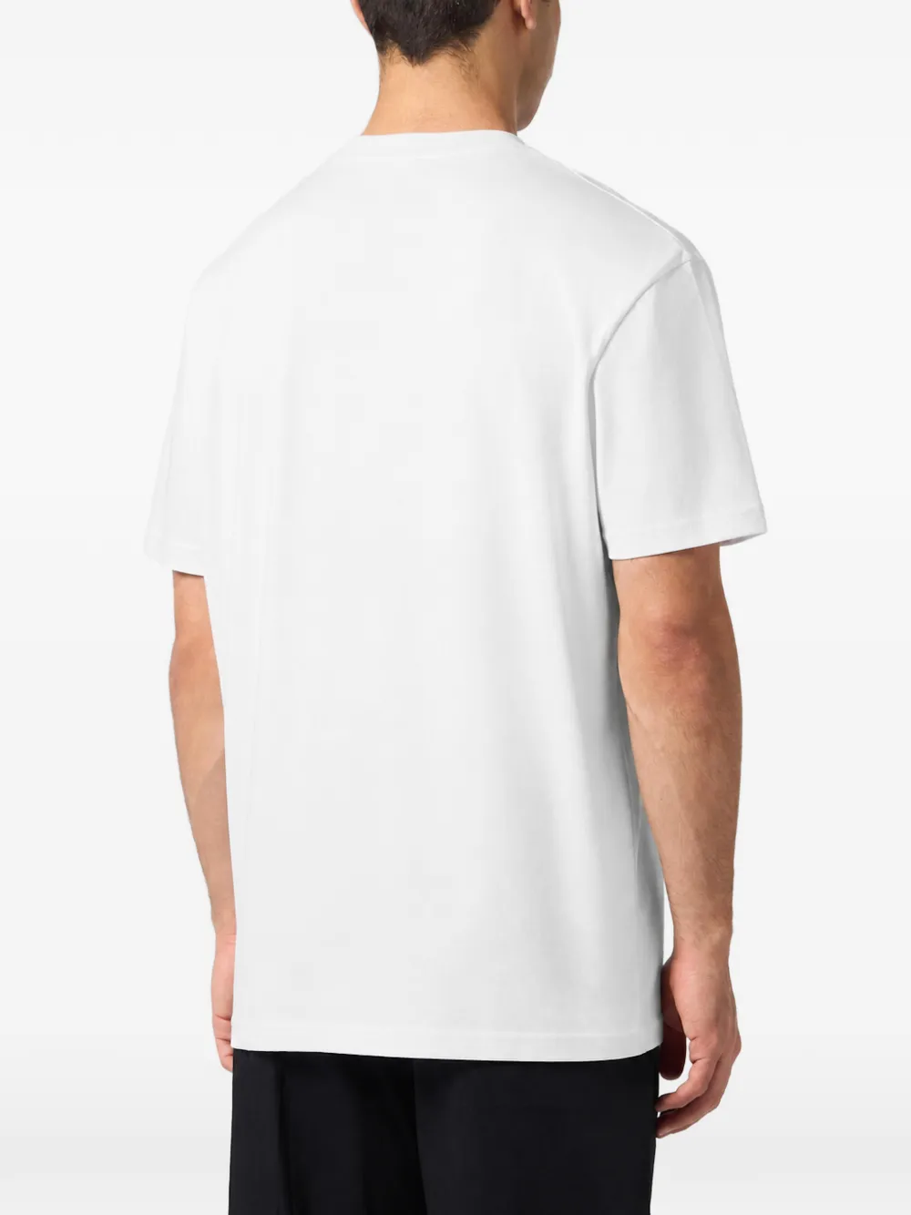 Philipp Plein Jersey T-shirt met ronde hals en raceauto-print Wit