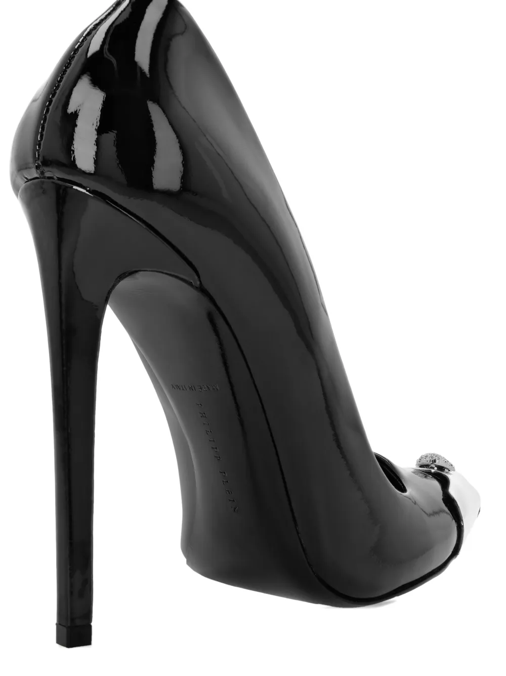 Shop Philipp Plein 120mm Patent Pointed-toe Pumps