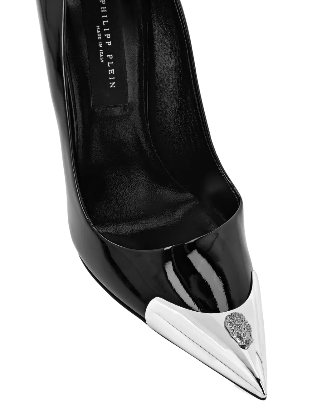 Philipp Plein 120mm patent pointed-toe pumps Black