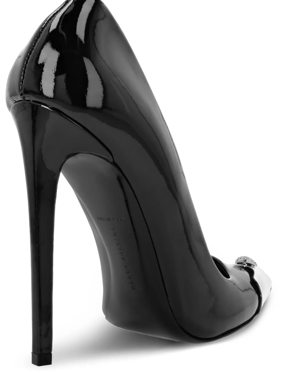 Philipp Plein 120mm patent pointed-toe pumps Black