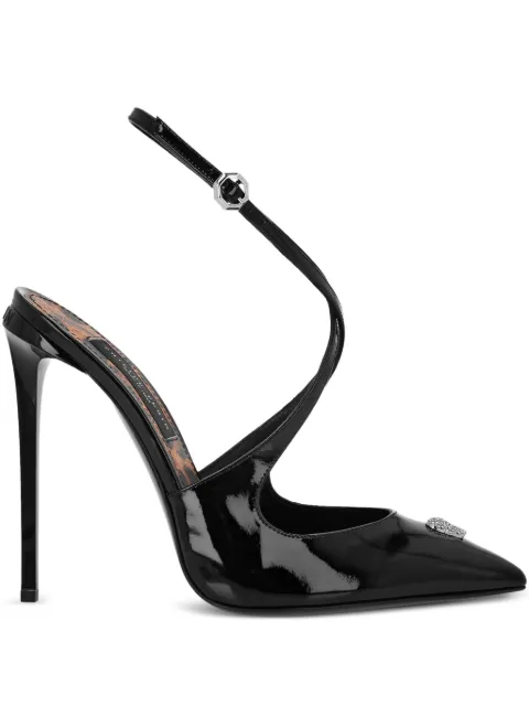 Philipp Plein 120 mm Skull pumps met stras