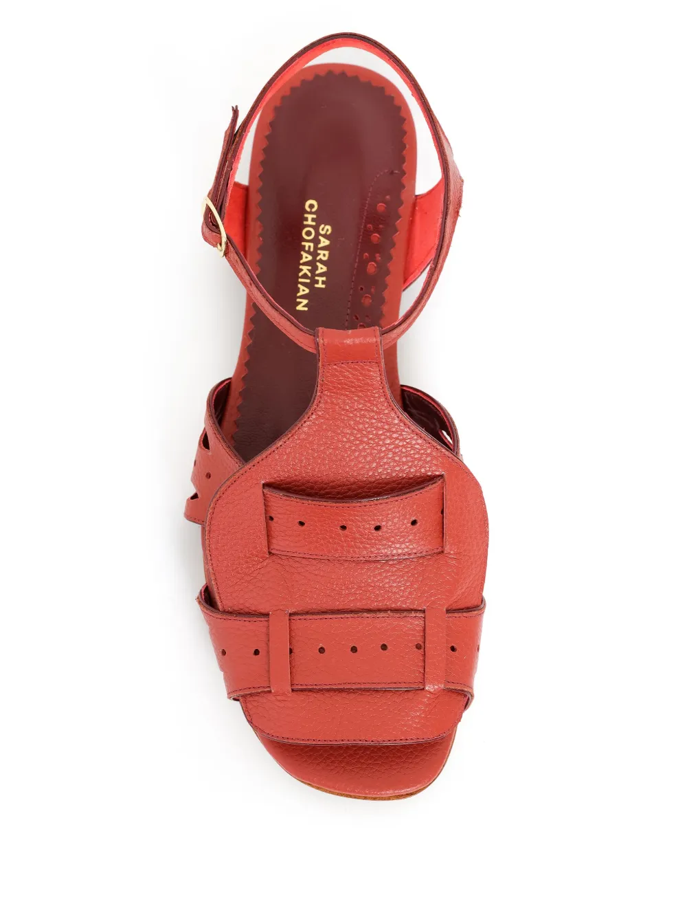 Sarah Chofakian Miller sandals Red