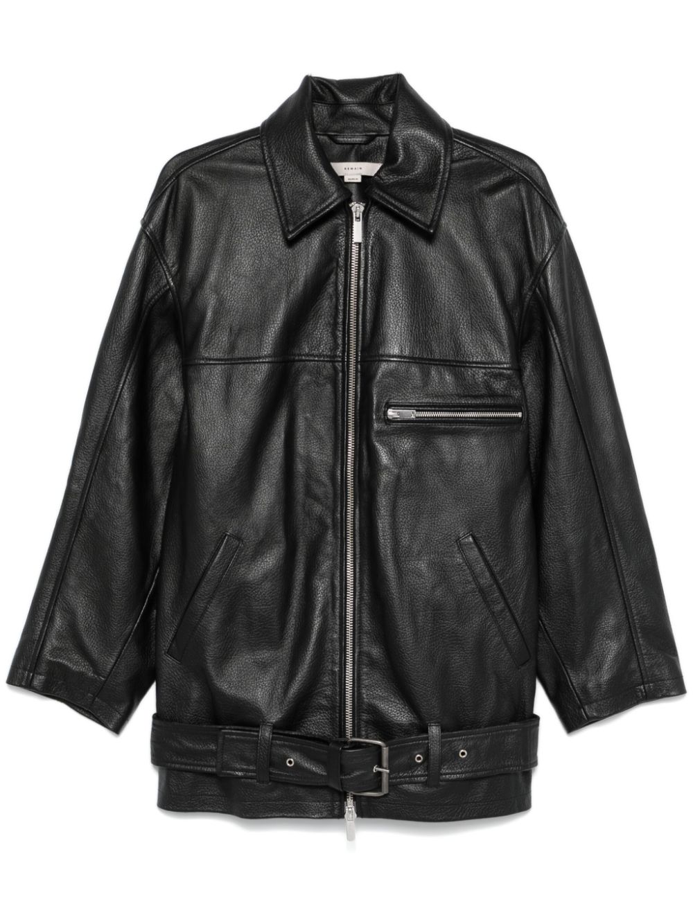 leather biker jacket