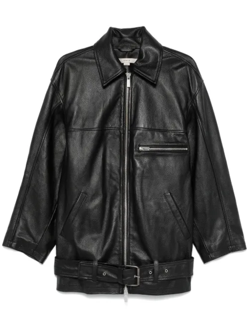 REMAIN veste de moto en cuir - Noir - REMAIN - Modalova