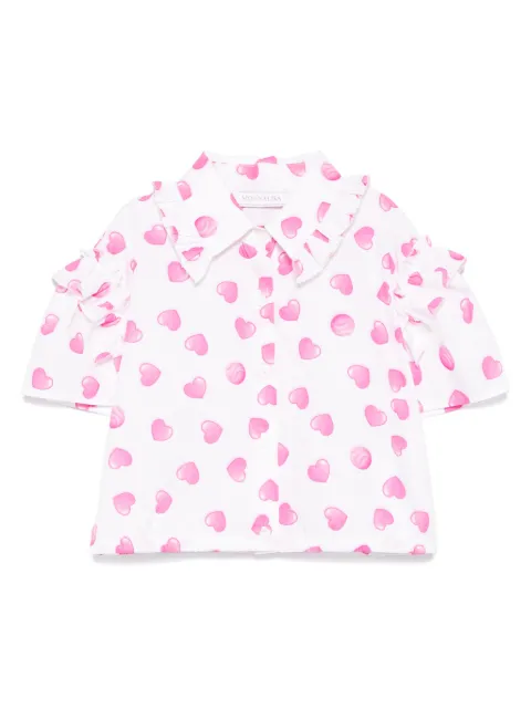 Monnalisa blusa con corazones estampados
