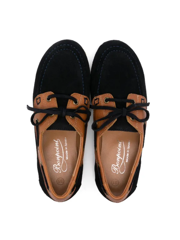 Bonpoint Suede Deck Shoes | Blue | FARFETCH