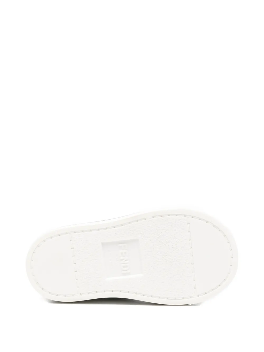 Fendi Kids Sneakers met klittenband en logodetail Wit