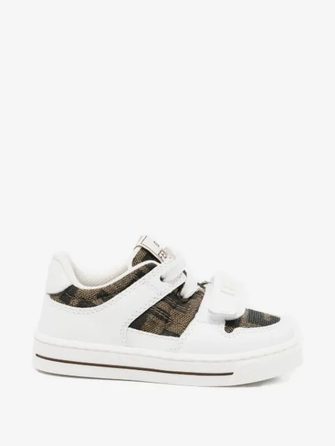Fendi Kids logo-detail touch-strap sneakers