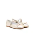 Monnalisa leather ballet flats - Gold