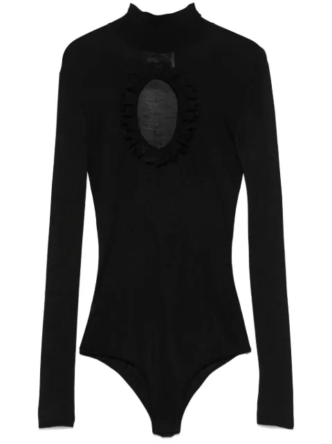 Self-Portrait cut out-detail knitted bodysuit