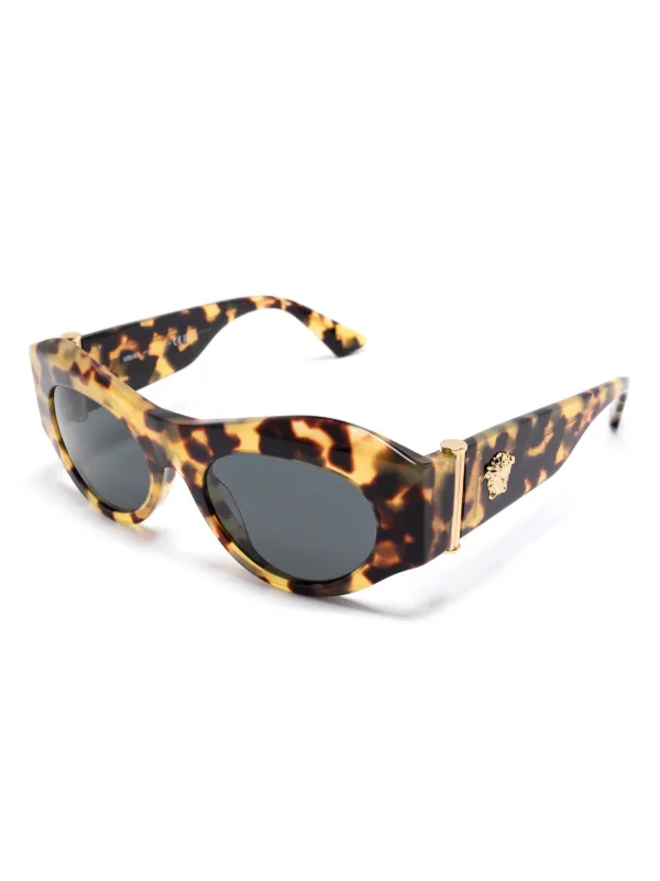 Versace Eyewear Medusa Glam Sunglasses Brown FARFETCH UZ