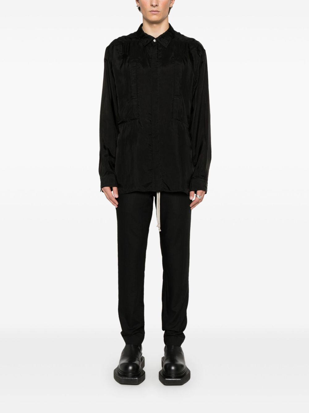 Rick Owens Drawstring Slim Long broek - Zwart