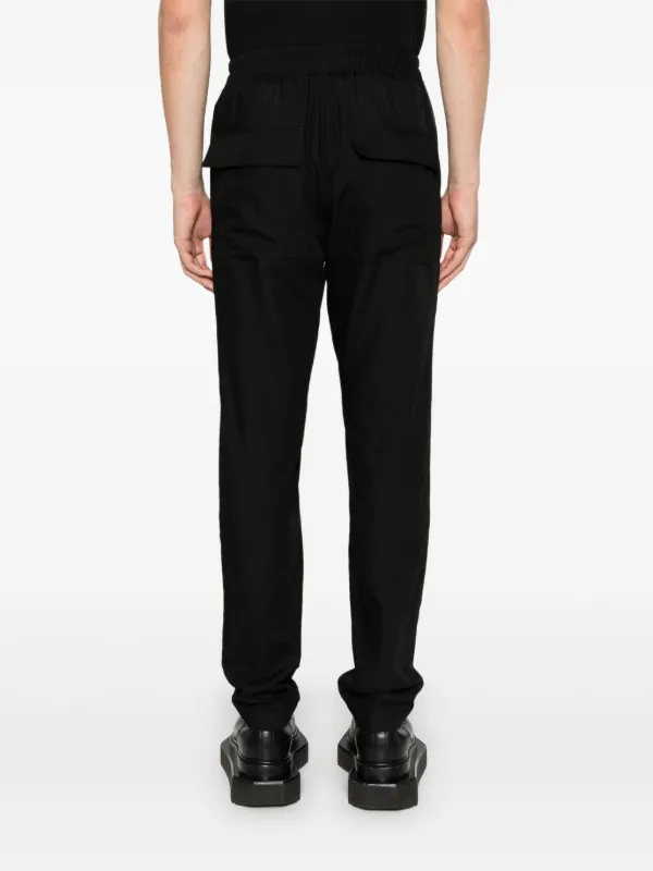 売れ筋がひ贈り物！ Rick Owens FARFETCH | Black | Trousers Long Slim Drawstring パンツ