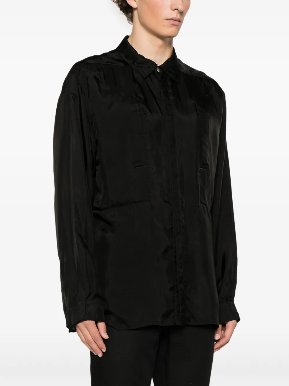 Rick Owens Jumbo Fogpocket overhemd Zwart