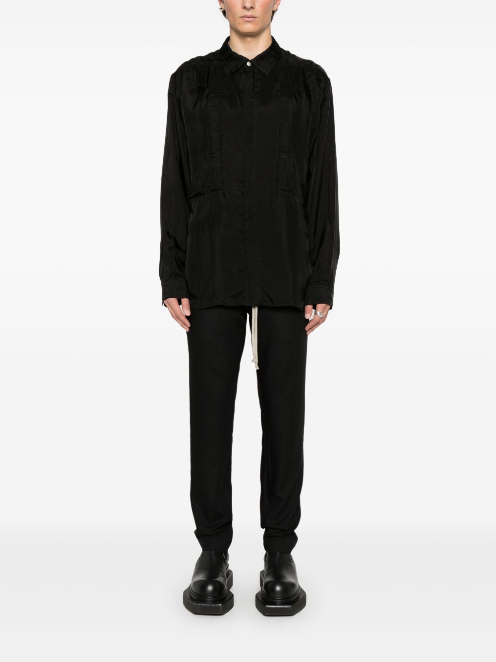 Rick Owens Jumbo Fogpocket overhemd - Zwart