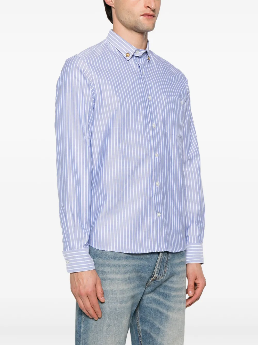 Valentino Garavani Gestreept overhemd Blauw