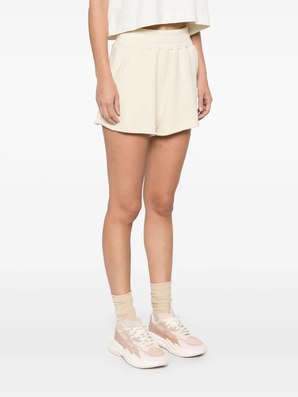 Autry Katoenen trainingsshorts Beige