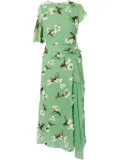 ERDEM embellished chiffon midi dress - Green