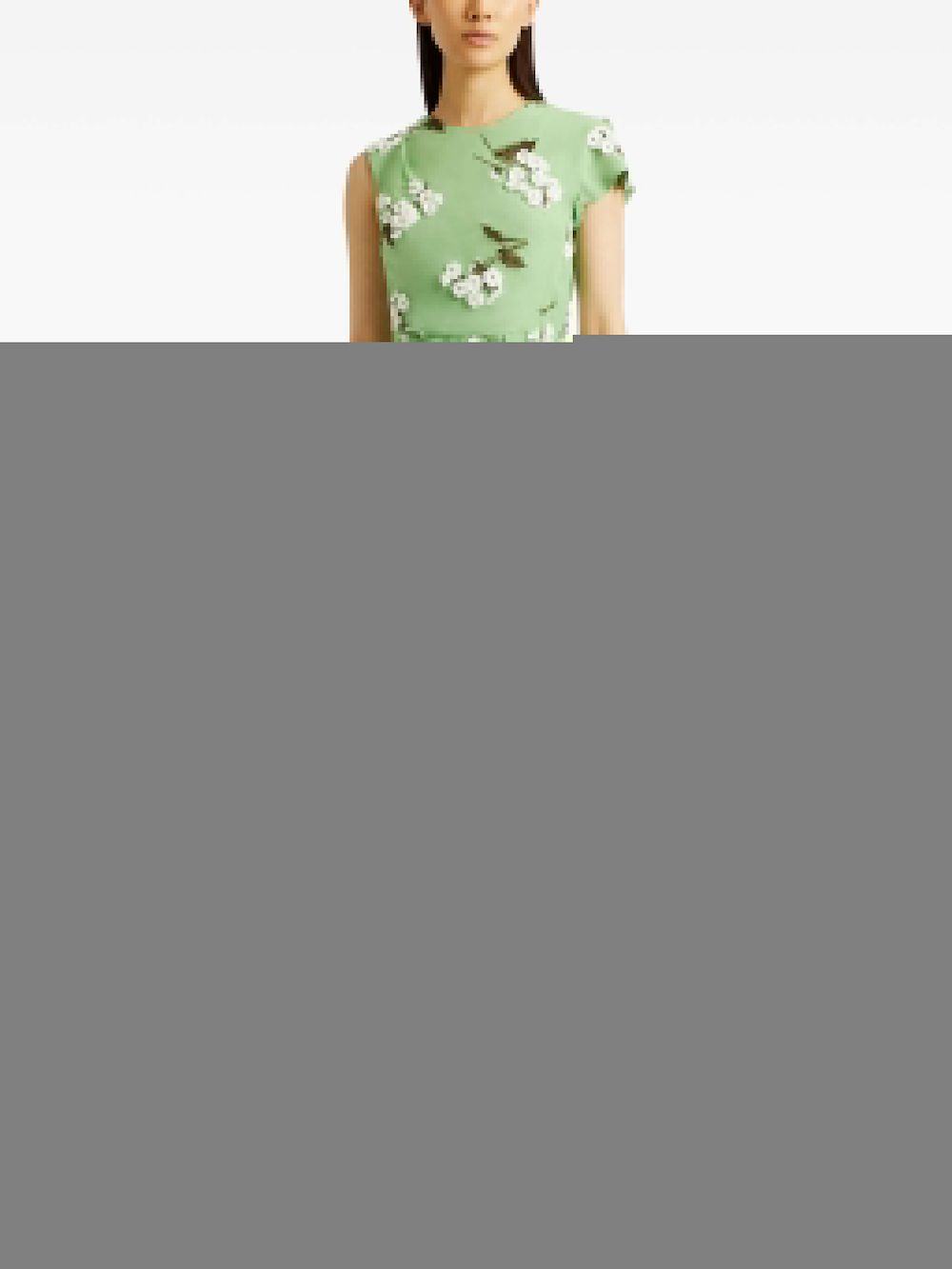 ERDEM Verfraaide chiffon midi-jurk - Groen