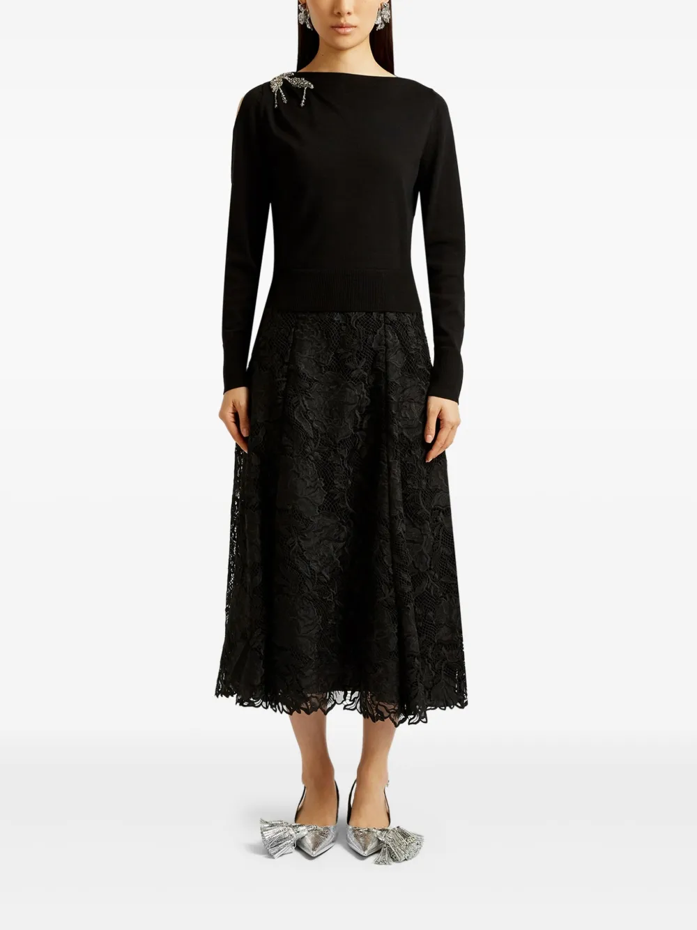  Erdem Cropped Sweater - Black 