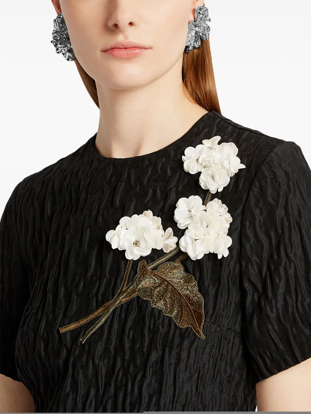 ERDEM SHORT-SLEEVE MINI DRESS