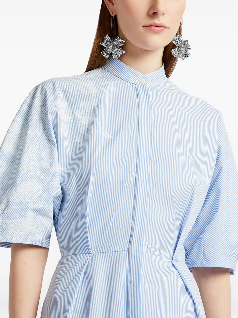 ERDEM SHORT-SLEEVE MIDI DRESS 
