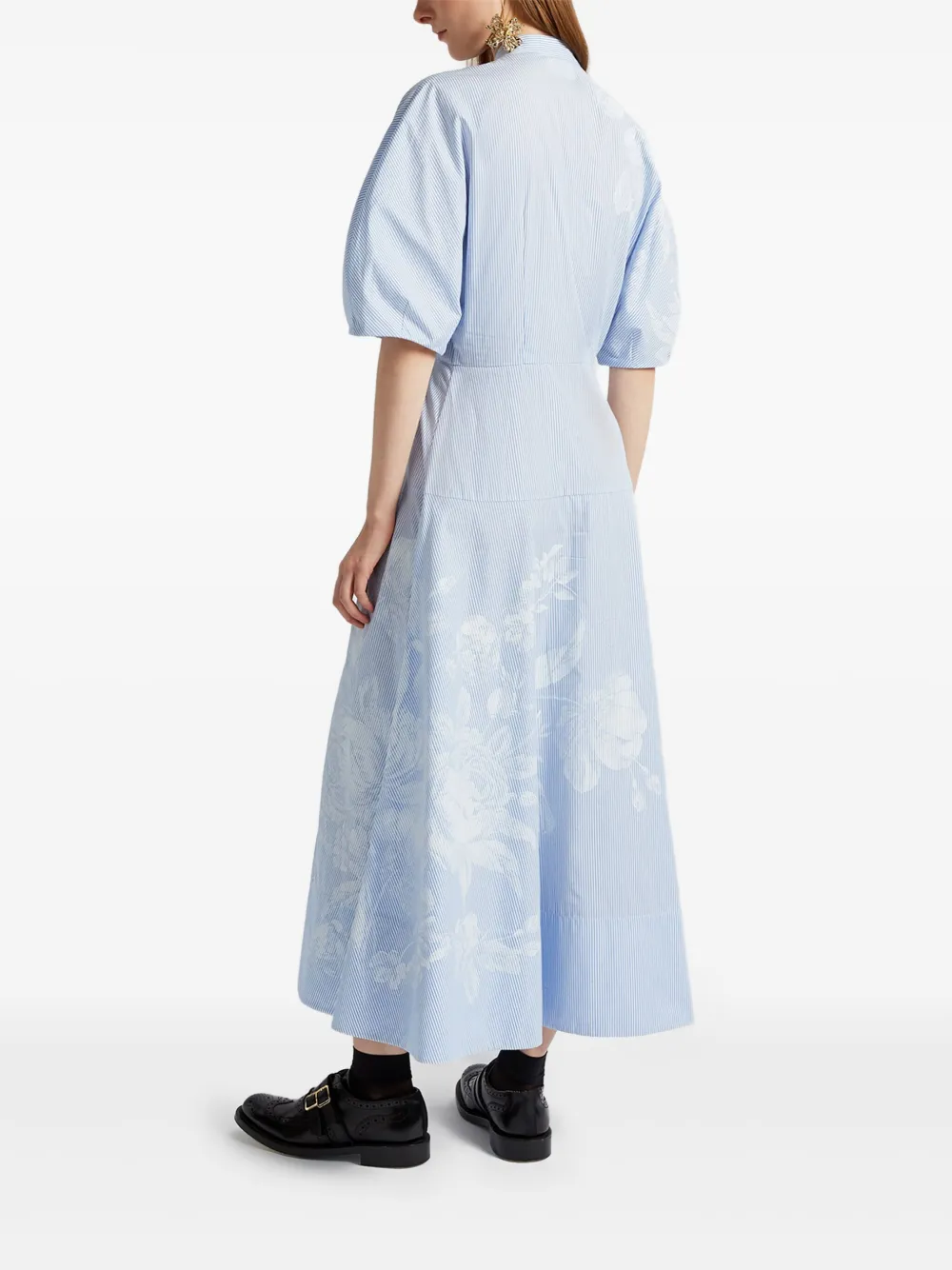 ERDEM SHORT-SLEEVE MIDI DRESS 