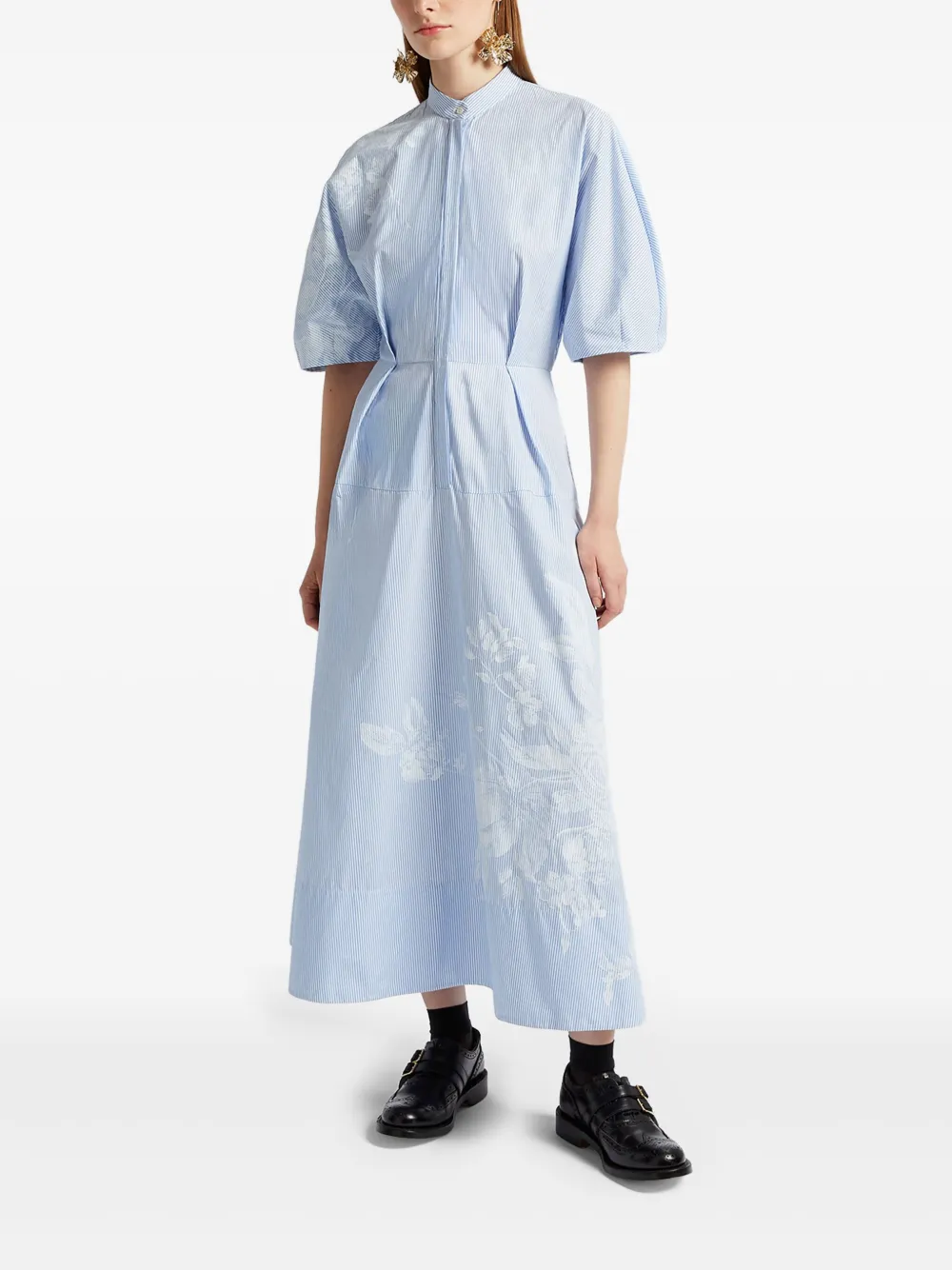 ERDEM SHORT-SLEEVE MIDI DRESS 