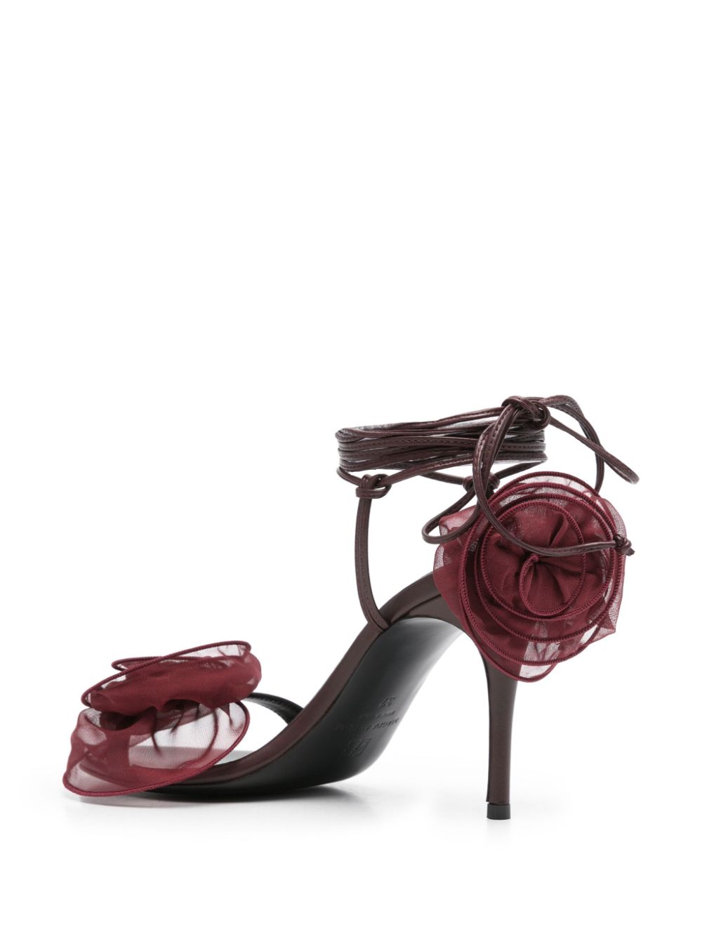 Magda Butrym 90 mm sandalen met bloemenpatch Rood