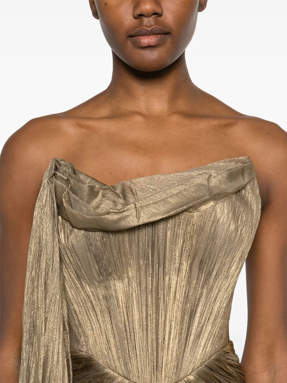 Iris Serban Elem Maxikleid In Gold