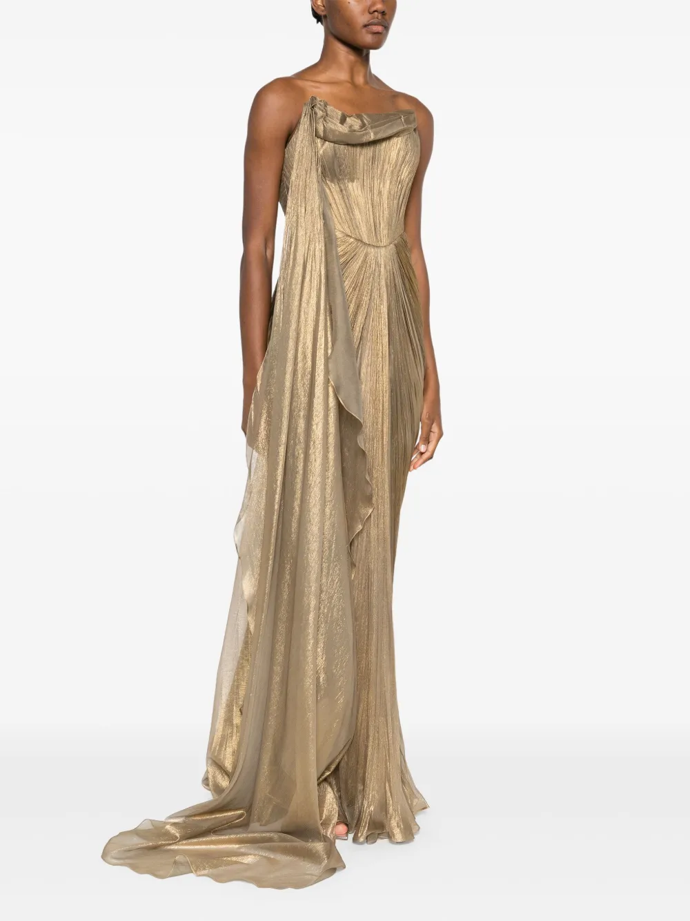 Iris Serban Elem Maxikleid In Gold