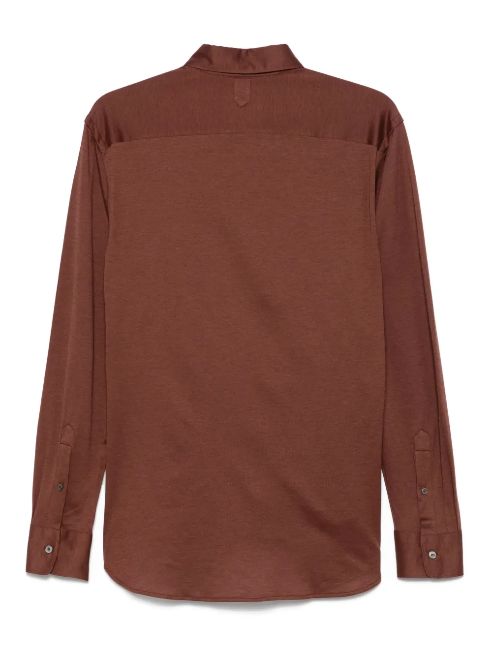 Canali Oxford overhemd Bruin