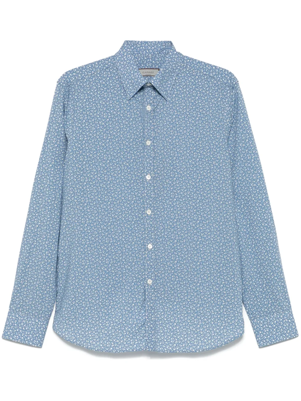 Canali Overhemd met bloemenprint Blauw