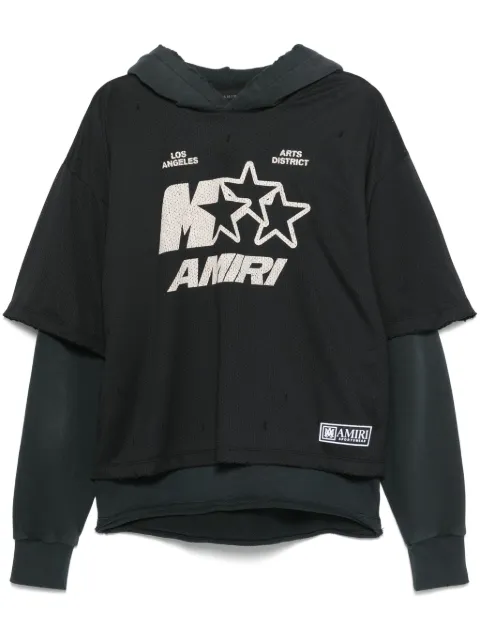 AMIRI star-print mesh hoodie