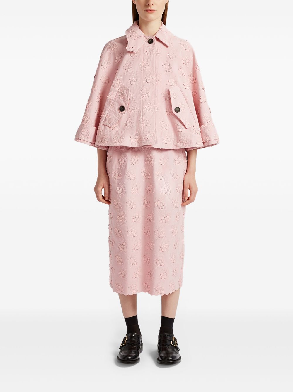 ERDEM Cropped trenchcoat - Roze