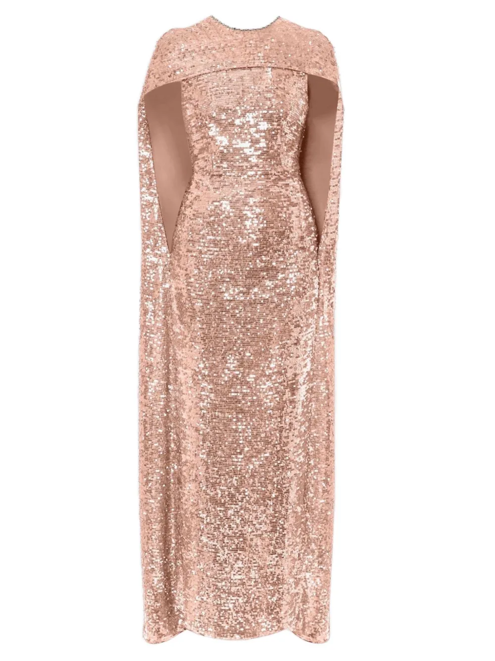ERDEM Maxi-jurk met pailletten en cape - Roze