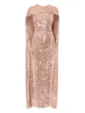 ERDEM sequin cape maxi dress - Pink